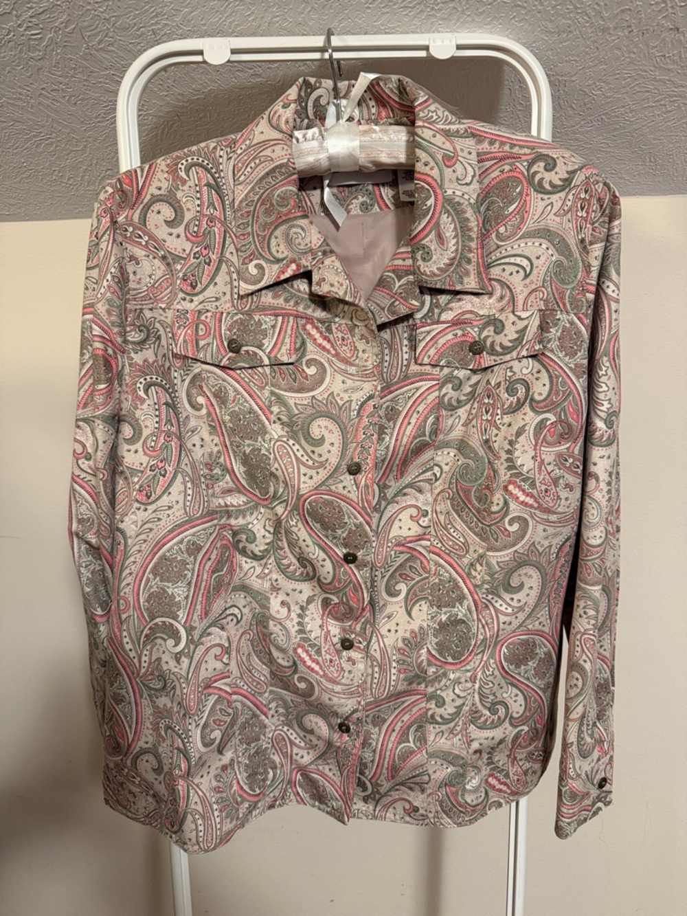 Alfred Dunner paisley shirt jacket - sz 14